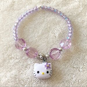Hello Kitty Lavender Beaded Bracelet